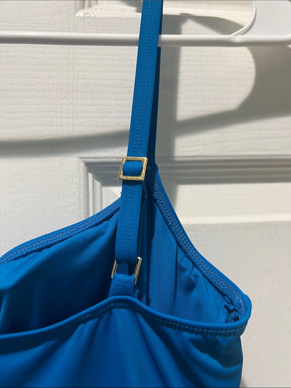 La Blanca Bright Blue Ruched One-Piece Swimsuit - Picture 5 of 7